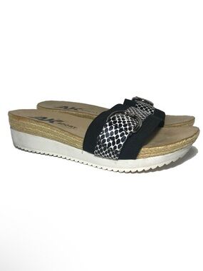 ANNE KLEIN Sport Quoter Wedge Slide Sandals US 10